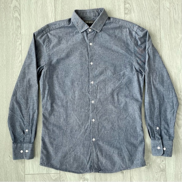 Emile Lafaurie Paris Slim Chambray Shirt - Picture 2 of 8